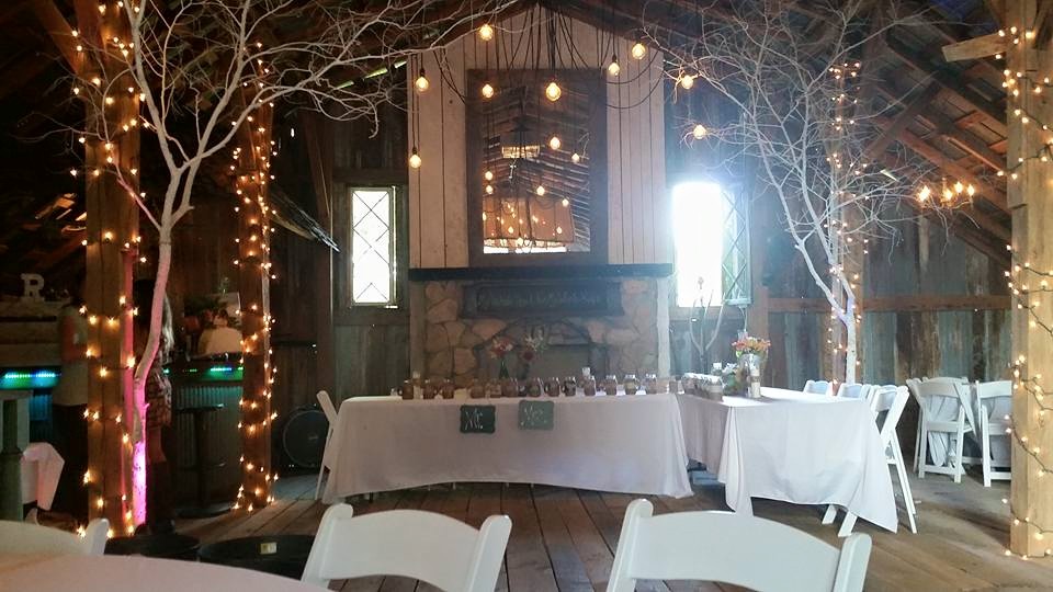 Barn Decorated for Wedding